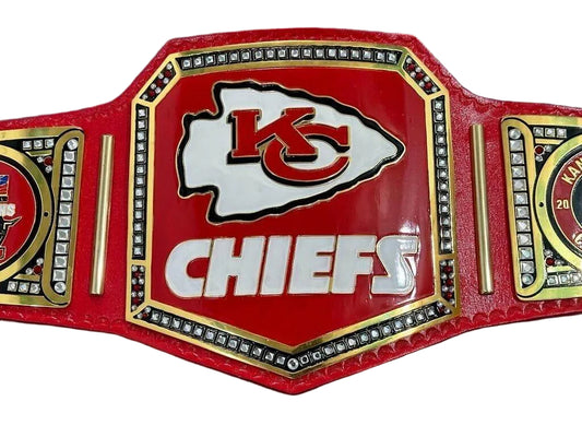 Kansas City Chiefs Super bowl Football NFL Championship Belt - WWF Belt
