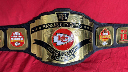 Kansas City Chiefs Super Bowl LVIII Champions NFL Championship Belt - WWF Belt