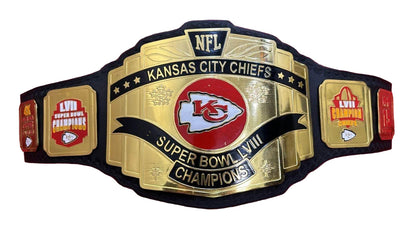 Kansas City Chiefs Super Bowl LVIII Champions NFL Championship Belt - WWF Belt