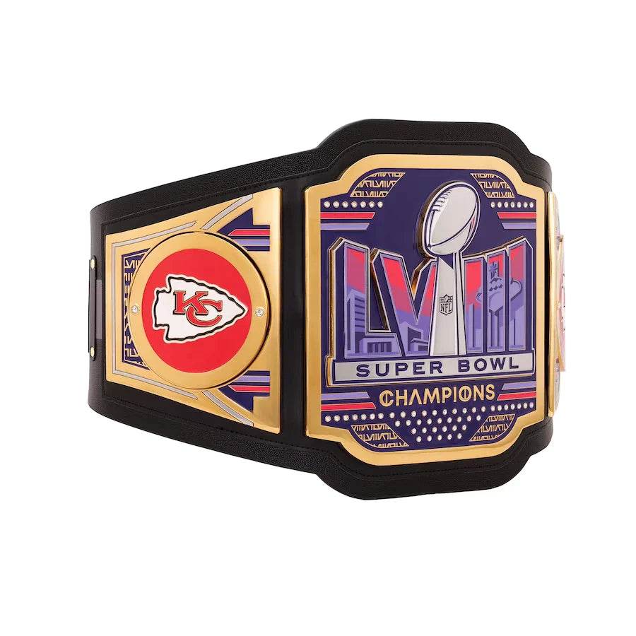 Kansas City Chiefs Super Bowl LVIII Champions WWE Legacy Title Belt - WWF Belt