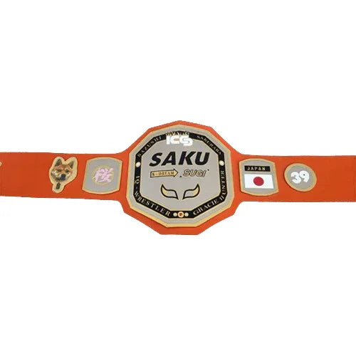 Kazushi Sakuraba Sugi IQ Wrestling Hunter Champion belt - WWF Belt