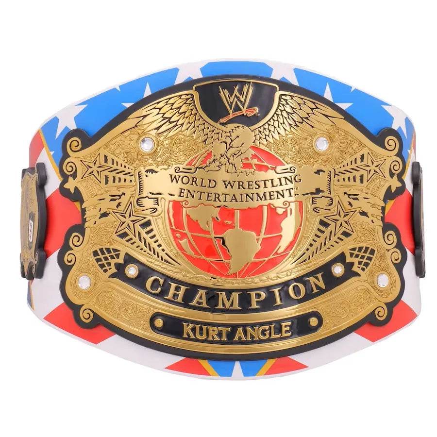 Kurt Angle Signature Series Belt – WWE Champion Replica Title - WWF Belt