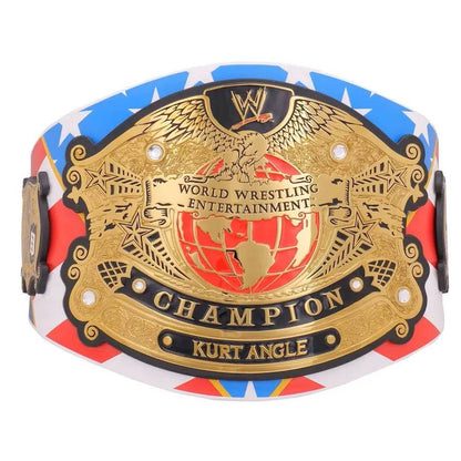 Kurt Angle Signature Series Belt – WWE Champion Replica Title - WWF Belt