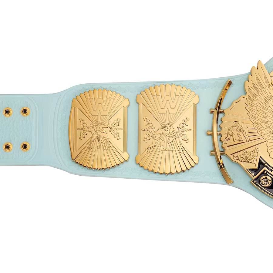 Light Blue WWE Winged Eagle Championship Replica Title Belt - WWF Belt