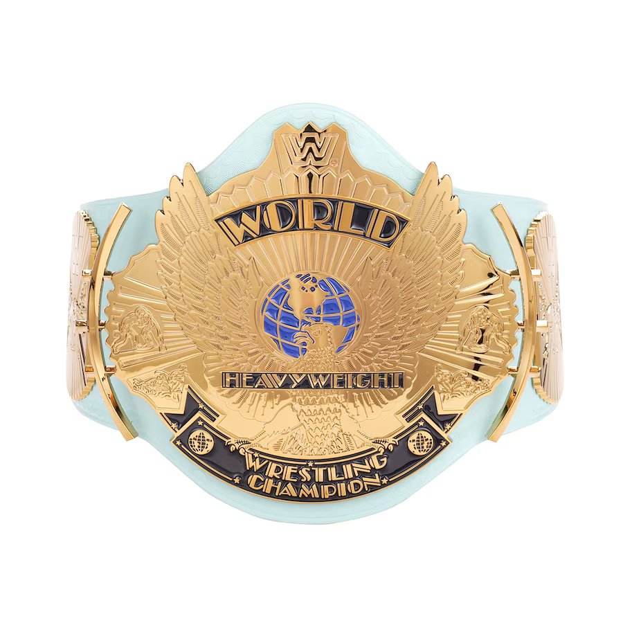 Light Blue WWE Winged Eagle Championship Replica Title Belt - WWF Belt