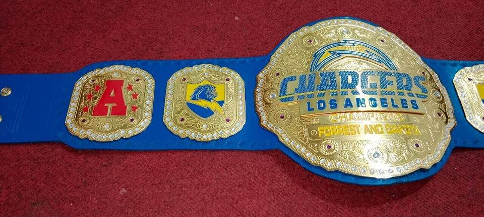 Los Angeles Chargers NFL championship Title Belt - WWF Belt