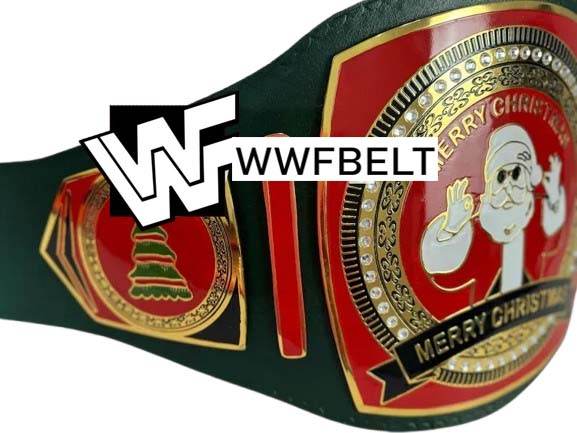 Merry Christmas 2024 Championship Title Belt Gift Adult Size - WWF Belt