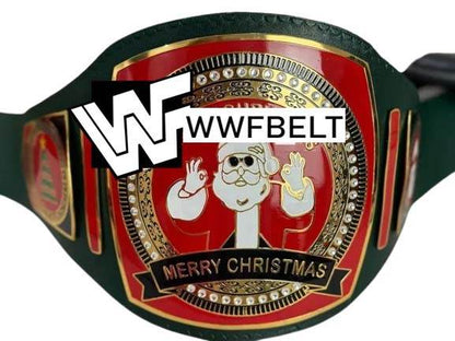 Merry Christmas 2024 Championship Title Belt Gift Adult Size - WWF Belt