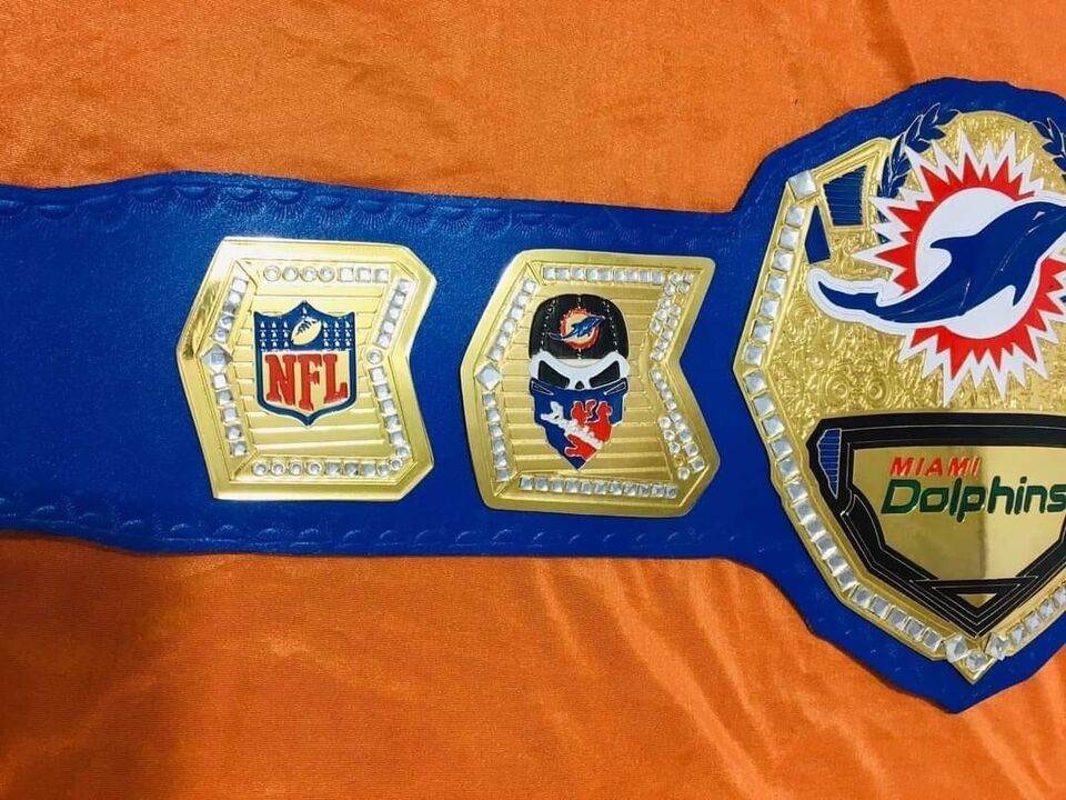 Miami Dolphins championship belt replica adult size - WWF Belt