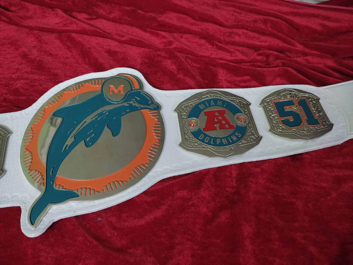 Miami Dolphins Custom fan Championship Belt - WWF Belt
