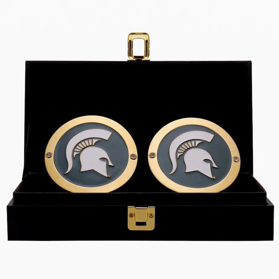 Michigan State Spartans Championship Replica Side Plate Box Set