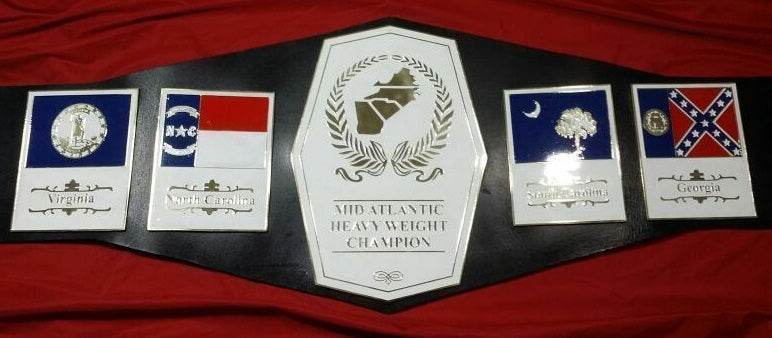 Mid Atlantic Heavyweight Wrestling Champion Leather Belt - WWF Belt