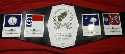 Mid Atlantic Heavyweight Wrestling Champion Leather Belt - WWF Belt