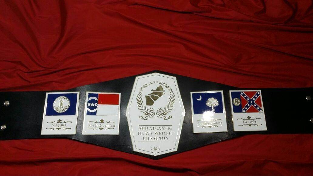 Mid Atlantic Heavyweight Wrestling Champion Leather Belt - WWF Belt