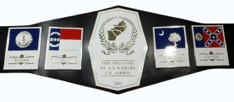 Mid Atlantic Heavyweight Wrestling Champion Leather BeltChampionship BeltWWF Belt