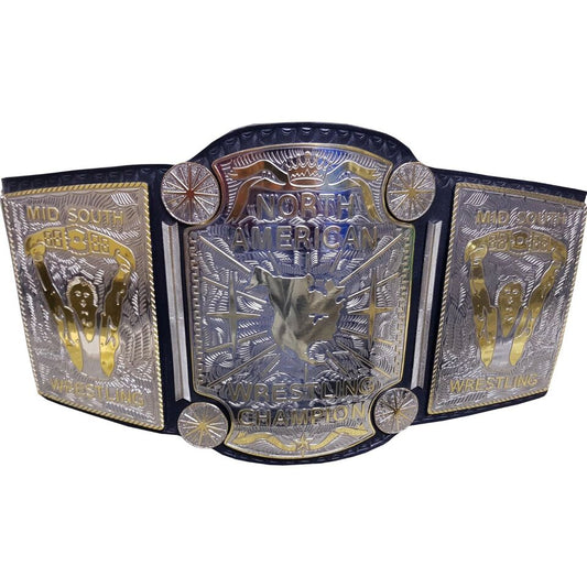 North American Mid South Wrestling Heavyweight Championship Title Belt Replica