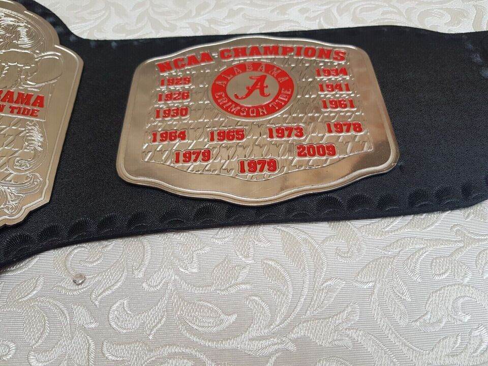 New Alabama Roll Tide Championship Belt Adult Size 2mm Brass - WWF Belt