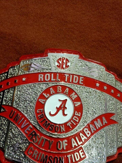 New Alabama Roll Tide Football Championship Belt 2mm Brass - WWF Belt