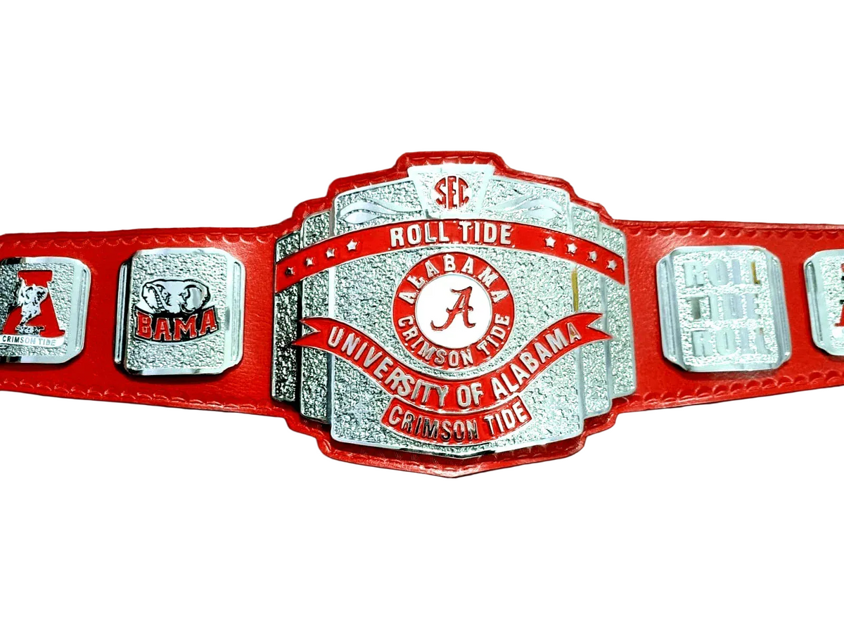 New Alabama Roll Tide Football Championship Belt 2mm Brass - WWF Belt