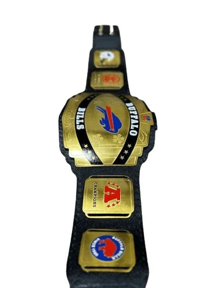 New Buffalo Bills NFL Championship Belt Adult Size 2mm Brass - WWF Belt