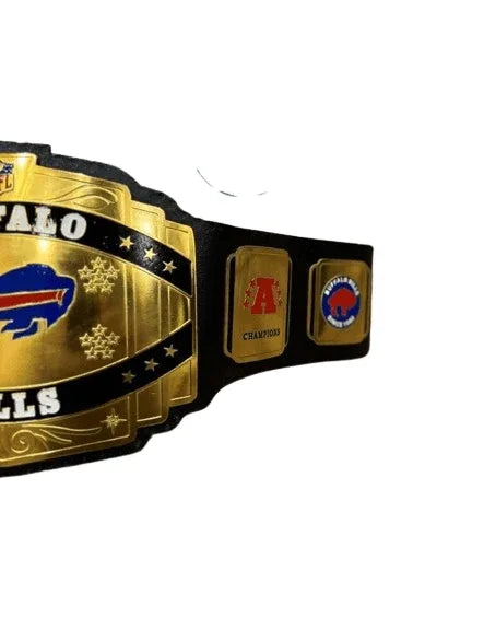 New Buffalo Bills NFL Championship Belt Adult Size 2mm Brass - WWF Belt