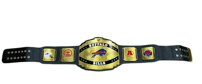 New Buffalo Bills NFL Championship Belt Adult Size 2mm Brass - WWF Belt