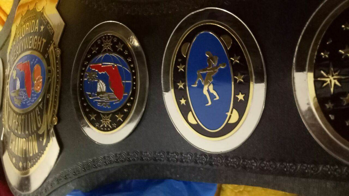 New Florida Heavyweight Wrestling Champion Title Belt - WWF Belt