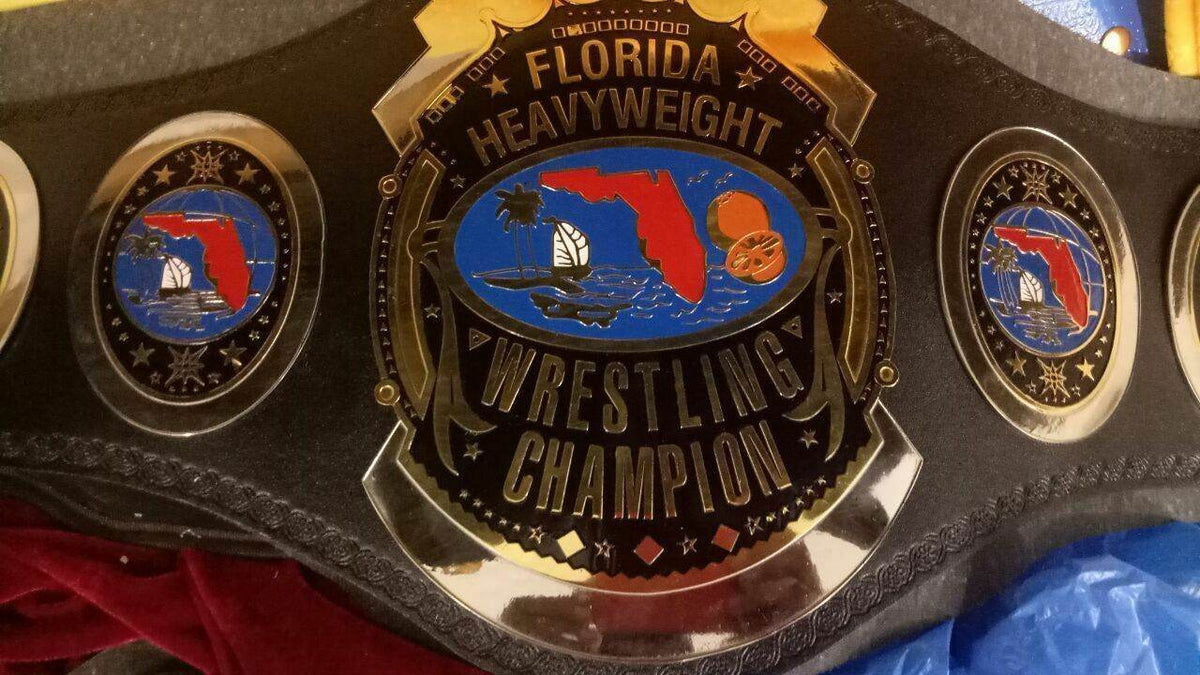 New Florida Heavyweight Wrestling Champion Title Belt - WWF Belt