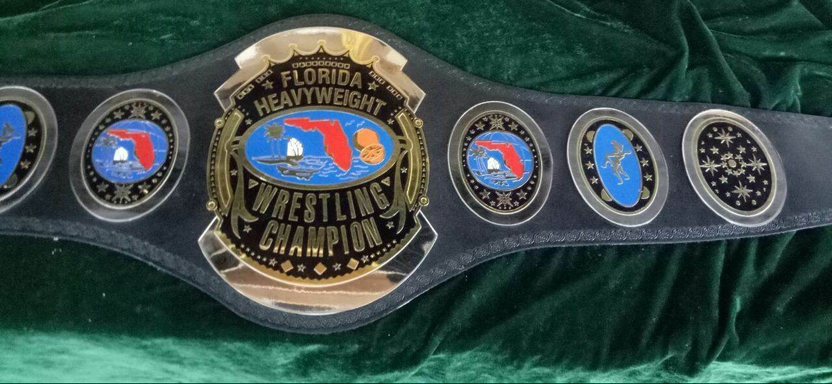 New Florida Heavyweight Wrestling Champion Title Belt - WWF Belt