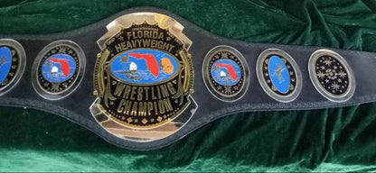 New Florida Heavyweight Wrestling Champion Title Belt - WWF Belt