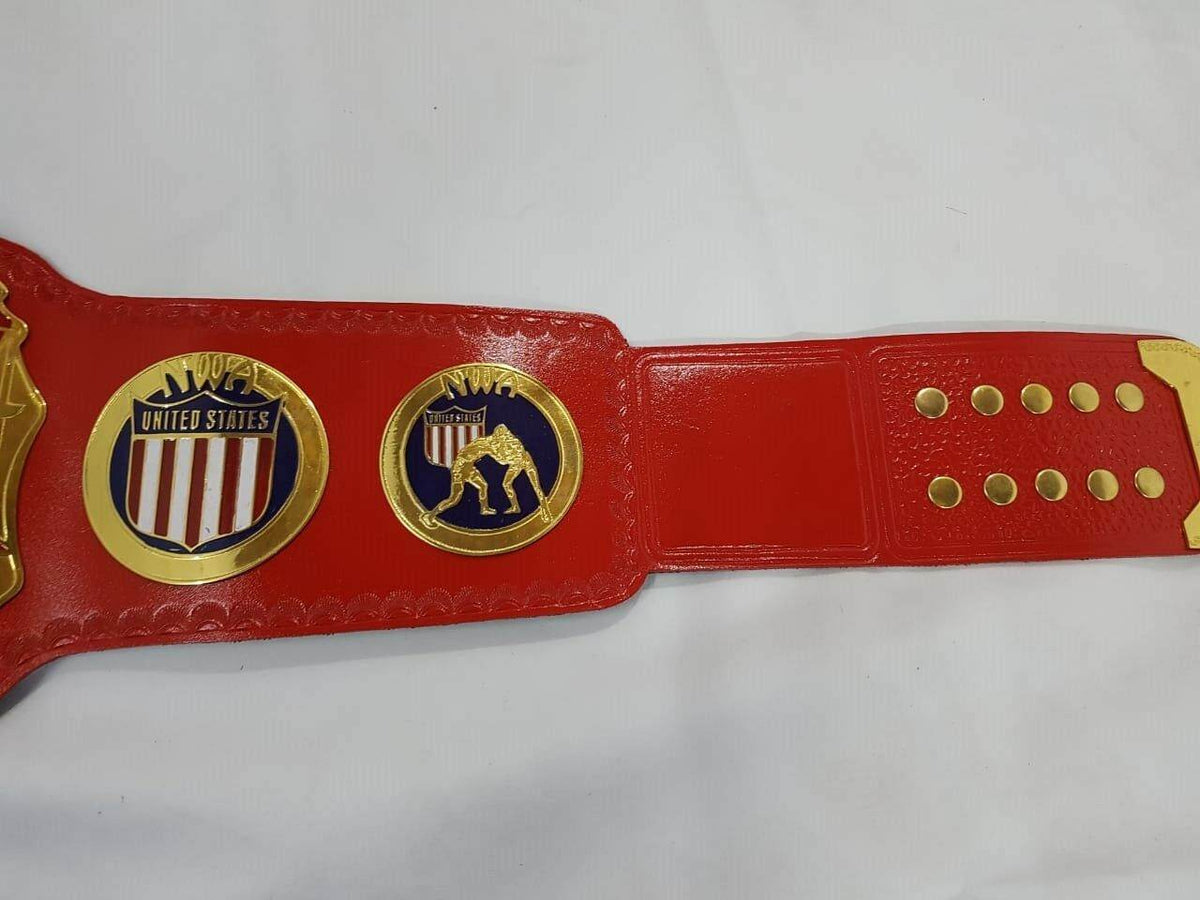 New NWA United States Heavyweight Championship Leather Title Belt - WWF Belt