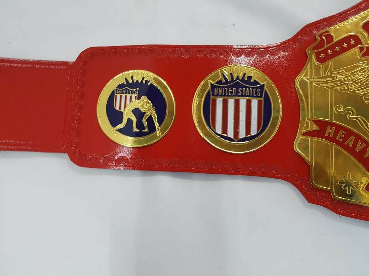 New NWA United States Heavyweight Championship Leather Title Belt - WWF Belt