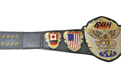 New Ring Of Honor Wrestling Championship Leather Belt - WWF Belt
