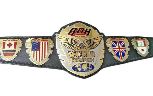 New Ring Of Honor Wrestling Championship Leather Belt - WWF Belt