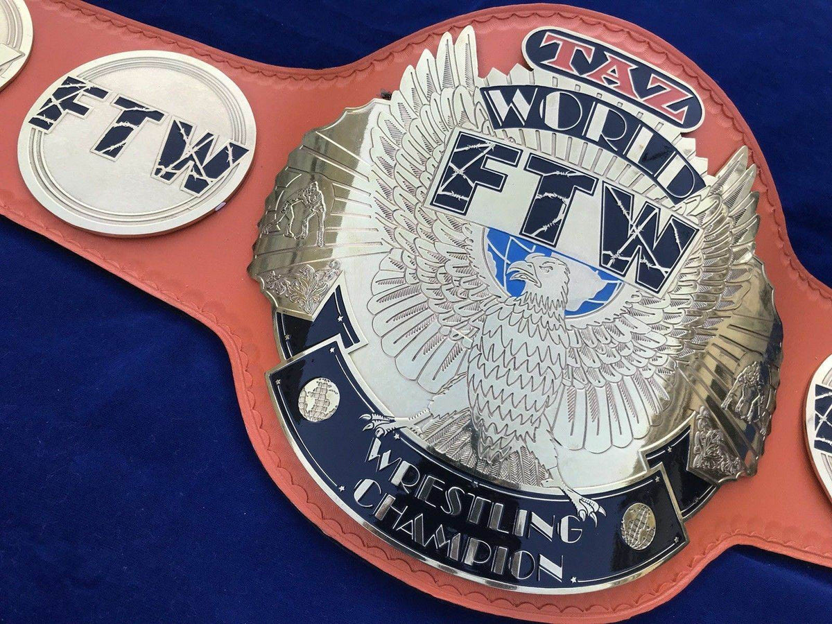 New TAZ FTW Heavyweight Championship Wrestling Leather Belt - WWF Belt