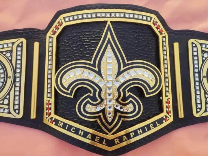 Nfl Custom New Orleans Saints Championship Wrestling Belt - WWF Belt