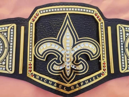 Nfl Custom New Orleans Saints Championship Wrestling Belt - WWF Belt