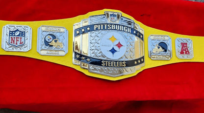 NFL Pittsburgh Steelers Super Bowl Championship Title Belt Football - WWF Belt