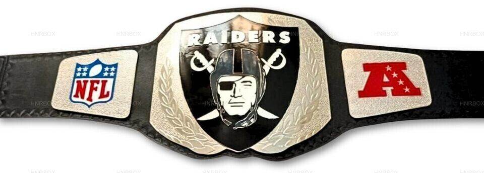 NFL Raiders Championship Belt Adult Size Brass - WWF Belt