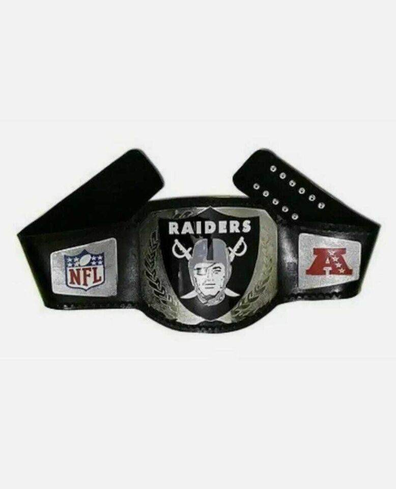 NFL Raiders Championship Belt Adult Size Brass - WWF Belt
