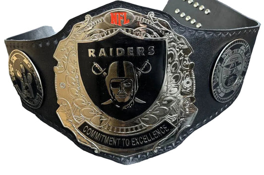 NFL Raiders Championship Belt Adult Size Replica - WWF Belt