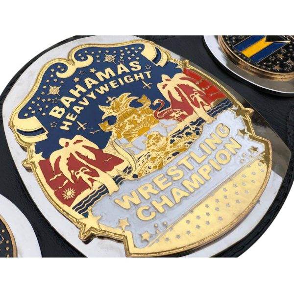 NWA Bahamas Bahamian Heavyweight Wrestling Championship Belt - WWF Belt