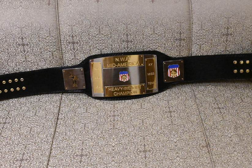 Nwa Mid America Heavyweight Champion Dual Plated Title Belt - WWF Belt