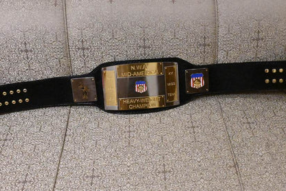 Nwa Mid America Heavyweight Champion Dual Plated Title Belt - WWF Belt