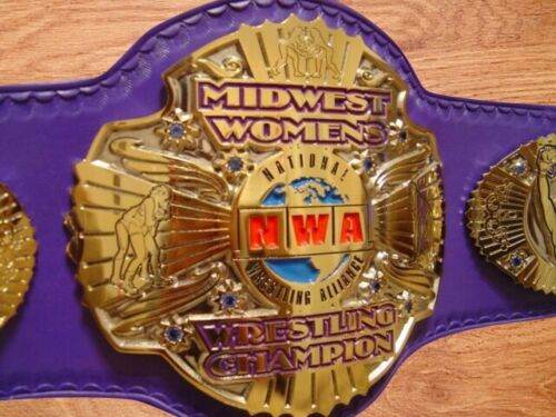 NWA World Midwest Women National Wrestling Alliance Champion Belt - WWF Belt