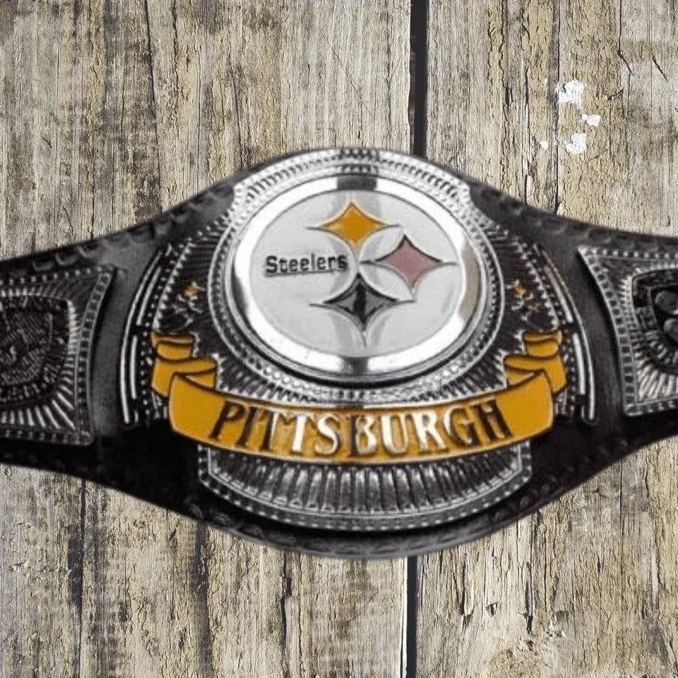 Pittsburgh Steelers Fan Wrestling Championship Title Belt - WWF Belt