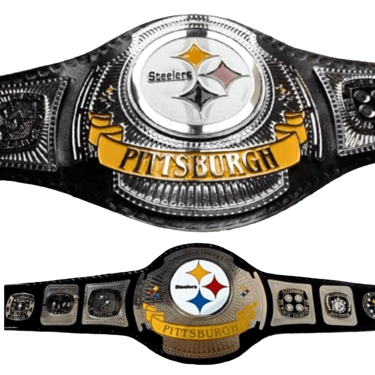 Pittsburgh Steelers Fan Wrestling Championship Title Belt - WWF Belt