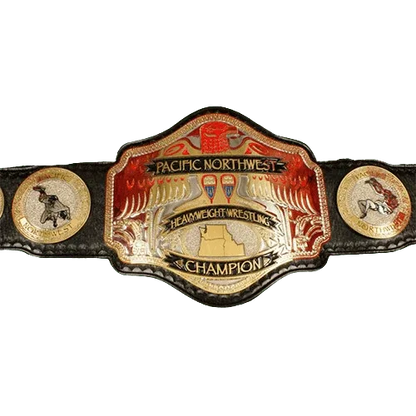 Portland Wrestling Uncut Pacific Northwest Title championship belt - WWF Belt