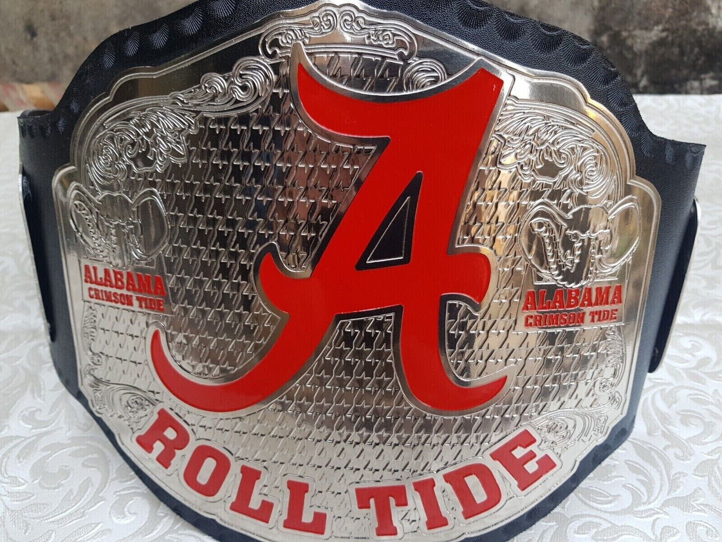 New Alabama Roll Tide Championship Belt Adult Size 2mm Brass