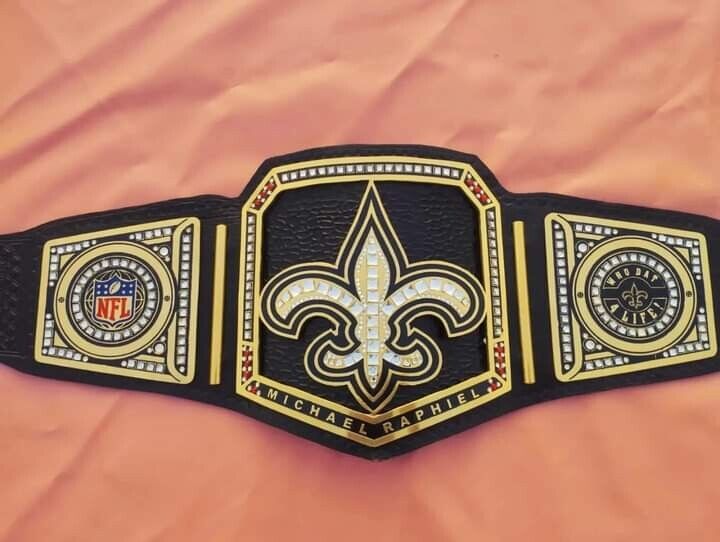 Nfl Custom New Orleans Saints Championship Wrestling Belt Brass Alloy